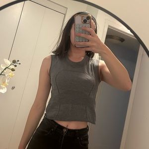 Lululemon Women’s Blue Muscle Crop Top Tank